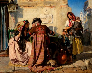 John Phillip (1817-67) - The Letter-Writer of Seville - RCIN 401188 - Royal Collection