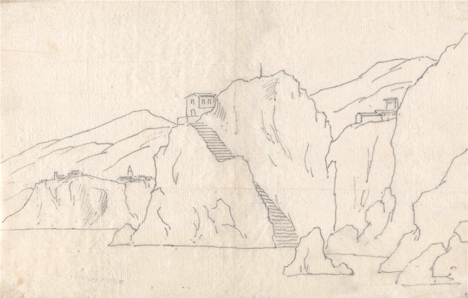 John Robert Cozens - Rock Coastline - Google Art Project