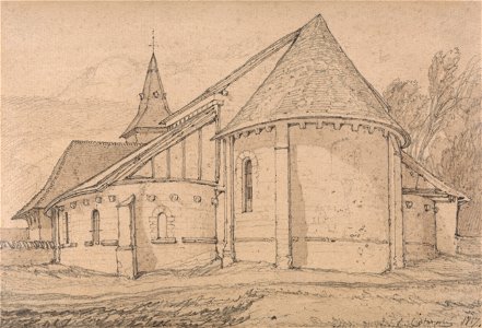John Sell Cotman - East End of the Abbey Church of St. Paul at Rouen, Normandy - Google Art Project
