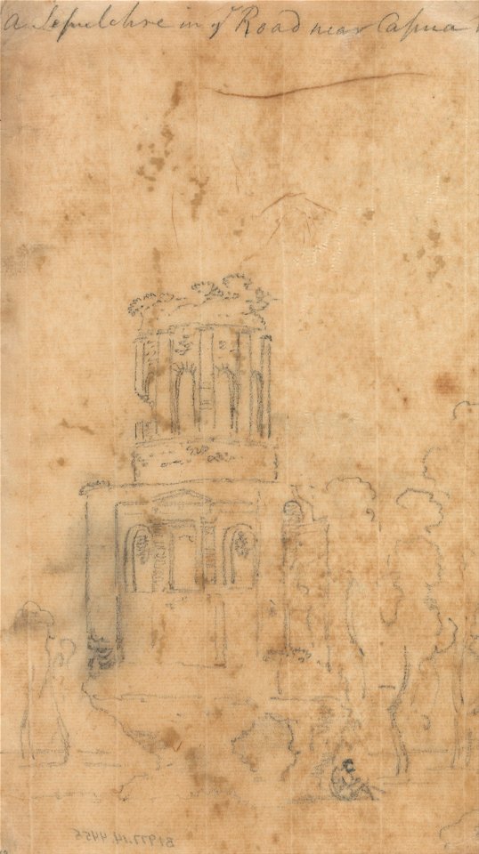 John Robert Cozens - A Sepulchre in the Road near Capua - Google Art Project