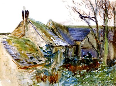 John Singer Sargent - Cottage at Fairford, Gloucestershire