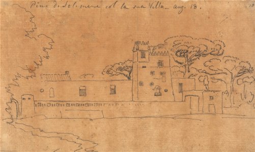John Robert Cozens - Pini di Solimena col la sua Villa, August 18 - Google Art Project