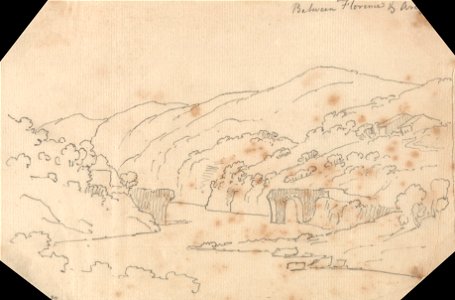 John Robert Cozens - View of the Arno Between Florence and Arezzo - Google Art Project