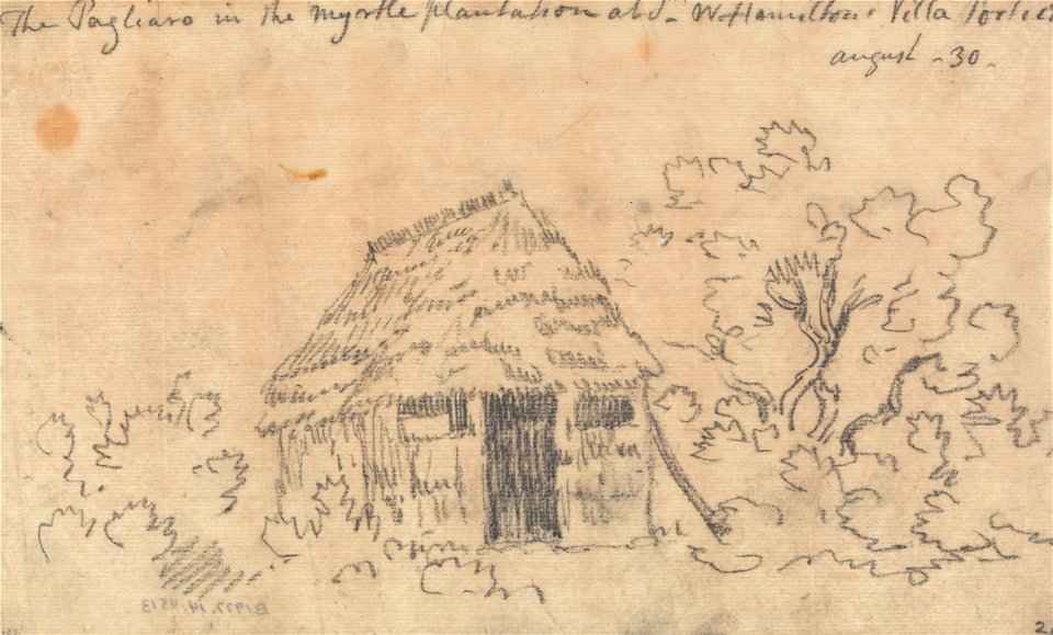John Robert Cozens - The Pagliaro in the Myrtle Plantation at Sir William Hamilton's Villa, Portici - Google Art Project