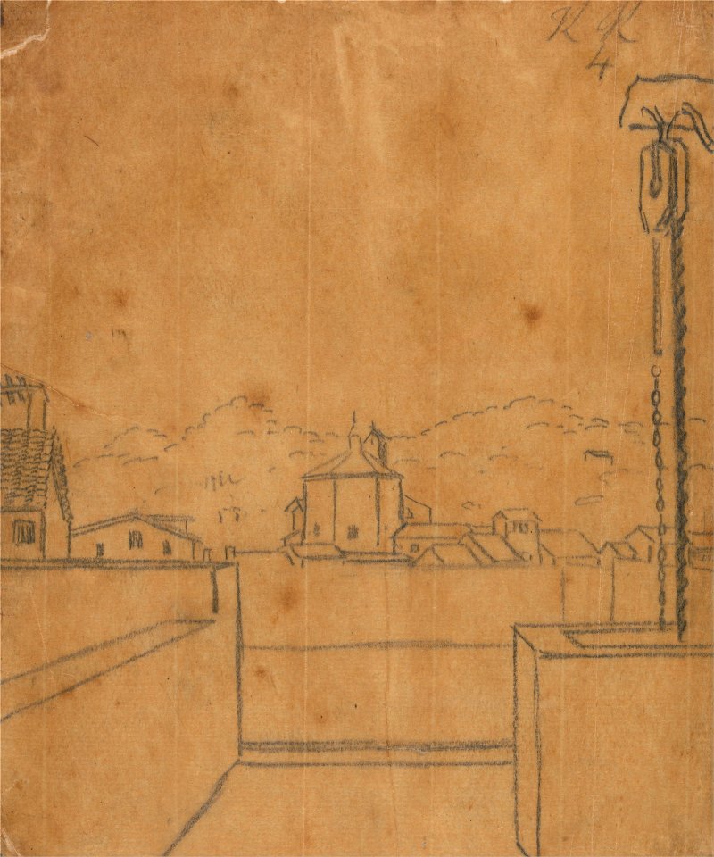 John Robert Cozens - Rooftop View of a Baptistry - Google Art Project
