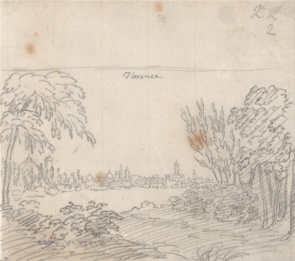 John Robert Cozens - View of Florence from South Bank of the Arno - Google Art Project
