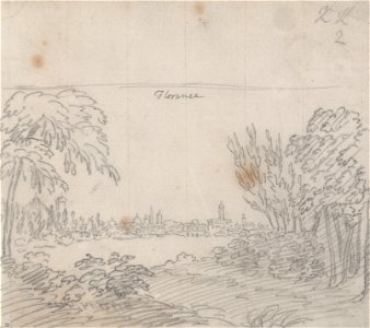 John Robert Cozens - View of Florence from South Bank of the Arno - Google Art Project