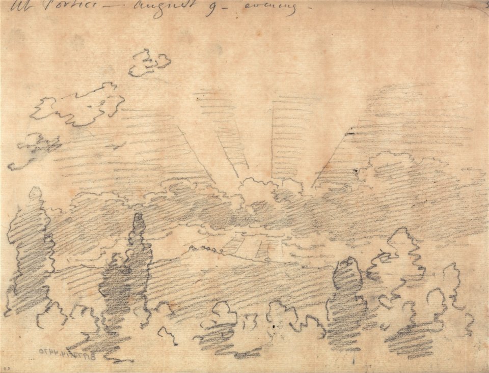 John Robert Cozens - At Portici, Evening, August 9 - Google Art Project