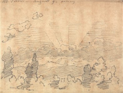 John Robert Cozens - At Portici, Evening, August 9 - Google Art Project