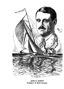 John R. Hanify, President, J. R. Hanify Company. Caricature