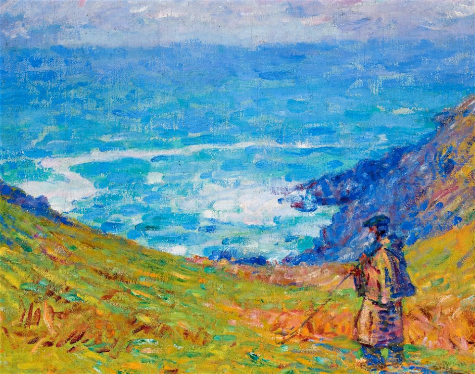 John Peter Russell - Pecheur sur falaise, 1900