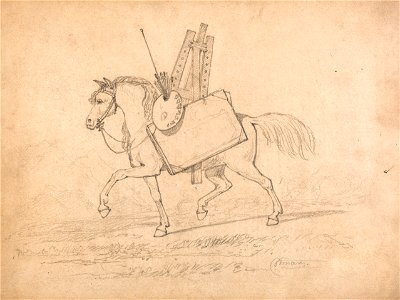 John Sell Cotman - Horse Loaded with Artist’s Paraphernalia - Google Art Project
