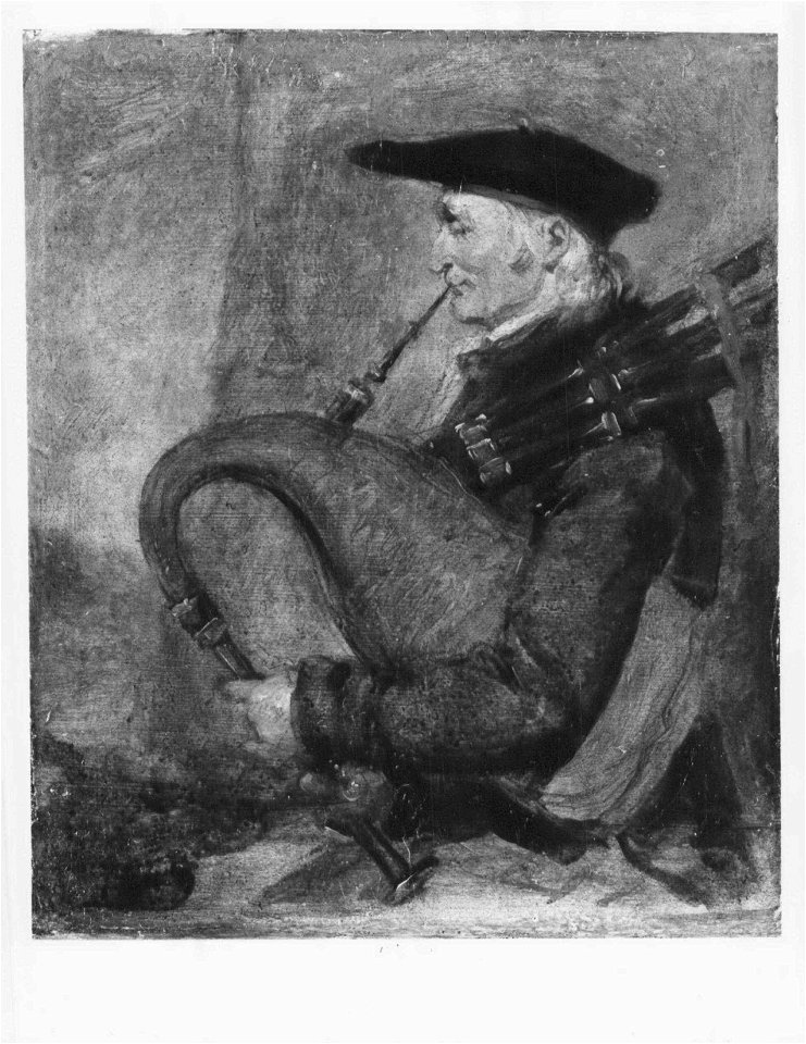 John Phillip (1817-67) - A Highland Piper - RCIN 404151 - Royal Collection