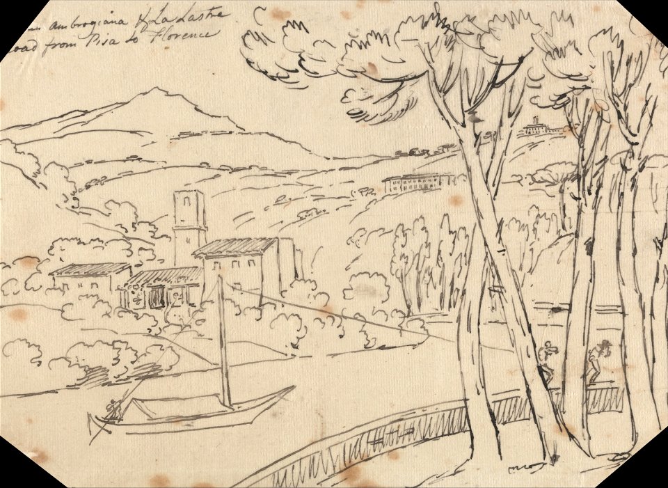 John Robert Cozens - Between Ambrogiana and La Lastra - Google Art Project
