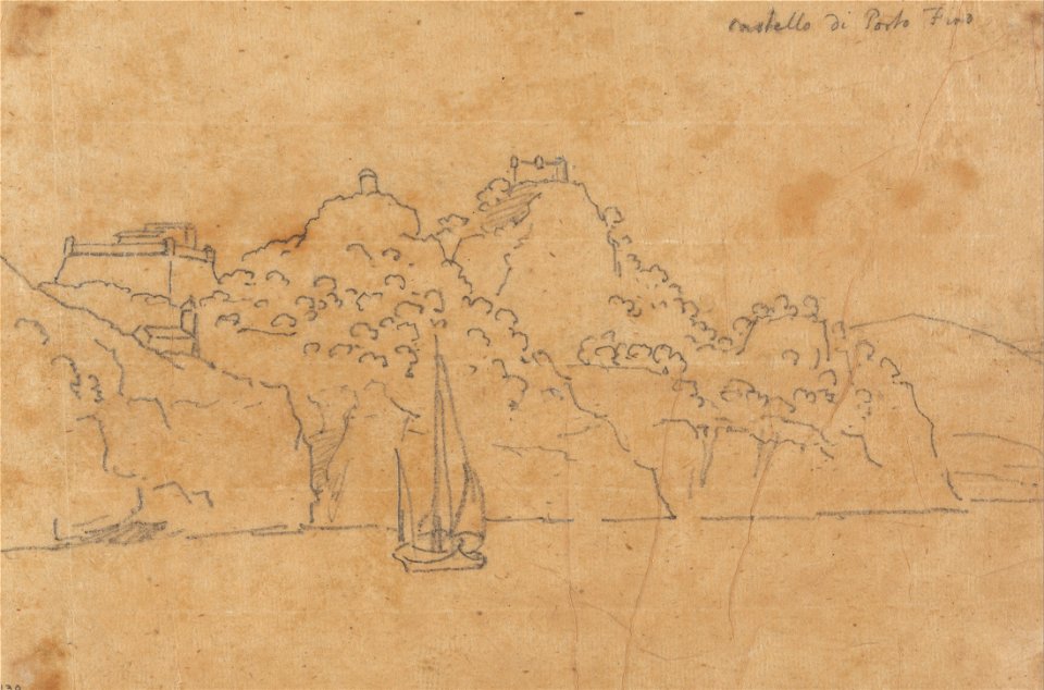 John Robert Cozens - Castello di Portofino - Google Art Project
