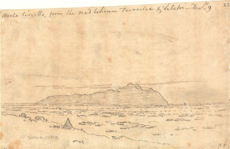 John Robert Cozens - Monte Circeo from the Road between Terracina and Velletri - Google Art Project