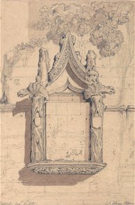 John Sell Cotman - Sculpture upon a House on the North Side of the Cathedral at Bayeux - Google Art Project