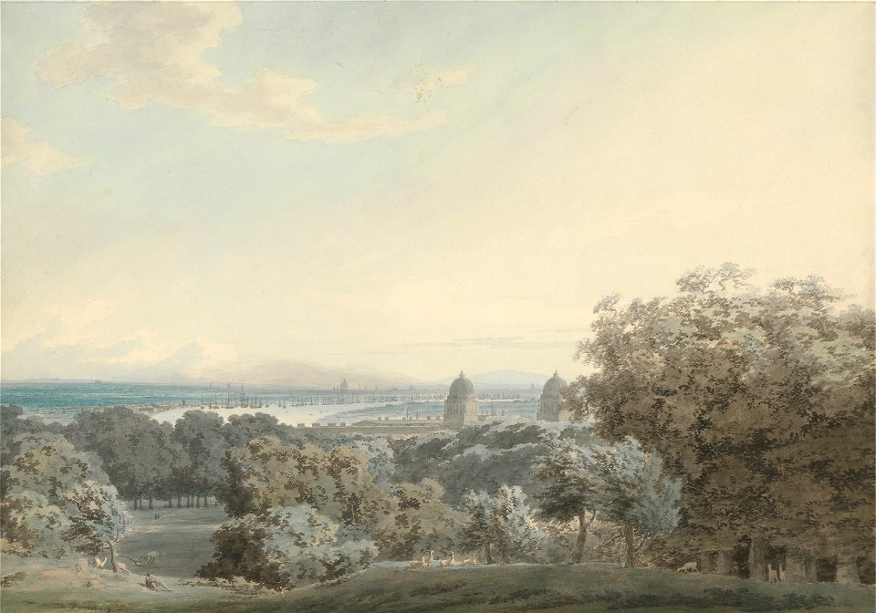 John Robert Cozens - London from Greenwich Hill - Google Art Project