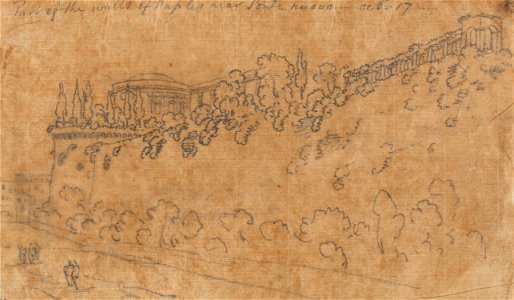 John Robert Cozens - Part of the Walls of Naples near Ponte Nuovo, 17 October - Google Art Project