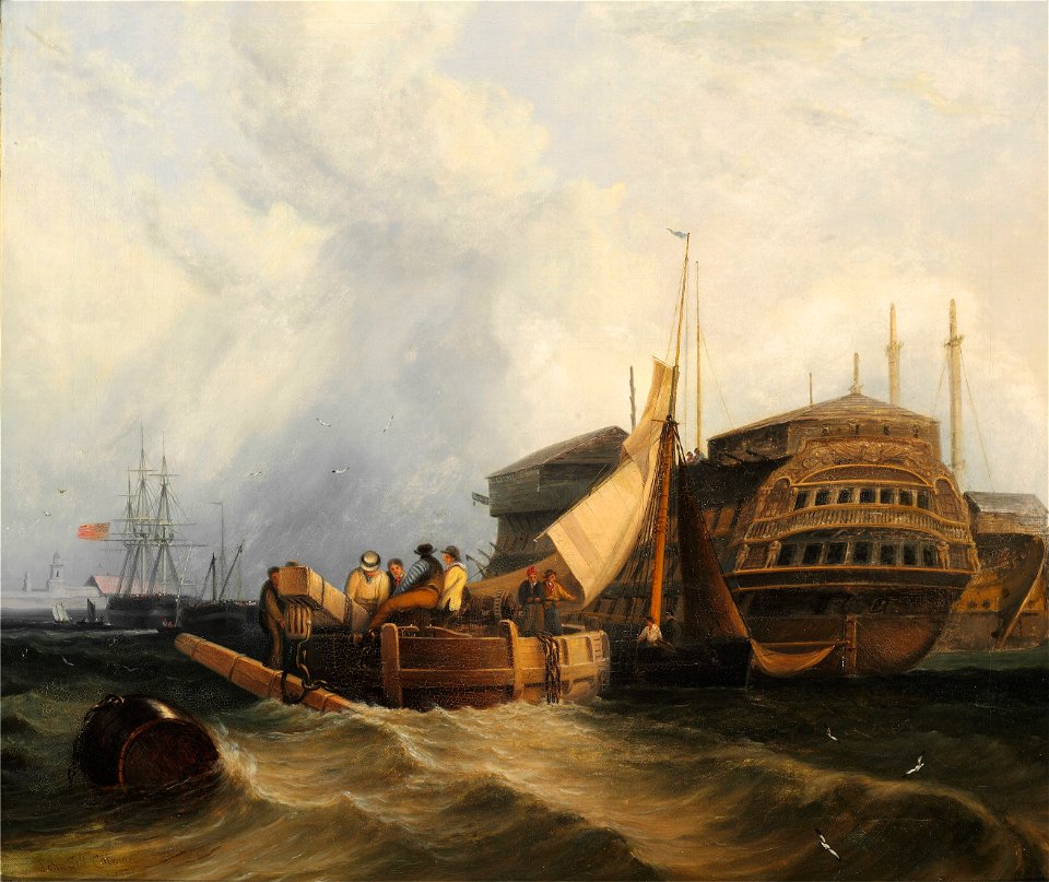 John Sell Cotman - Harbour scene (1831)