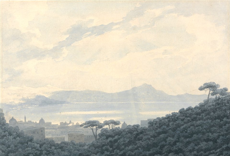 John Robert Cozens - The Bay of Naples from Capodimonte, Italy - Google Art Project