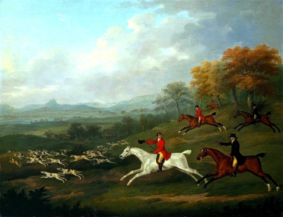 John Nost Sartorius (1759-1828) - The Earl of Darlington Fox-Hunting with the Raby Pack, Full Cry - T02370 - Tate