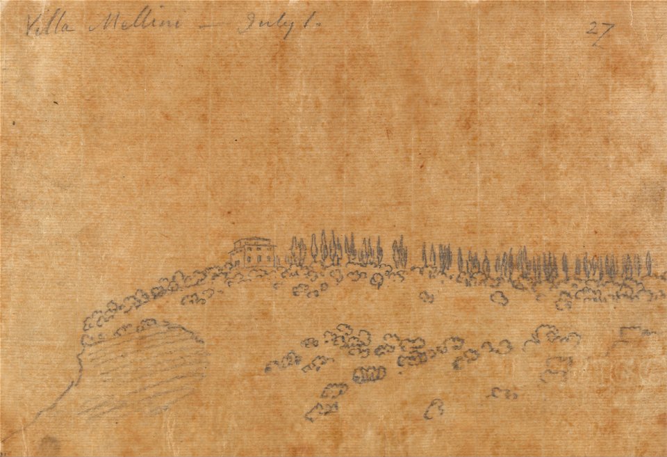 John Robert Cozens - Villa Mellini, July 1 - Google Art Project