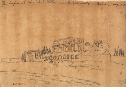 John Robert Cozens - The Imperial Minister's Villa near the Granabello, Portici, August 28 - Google Art Project