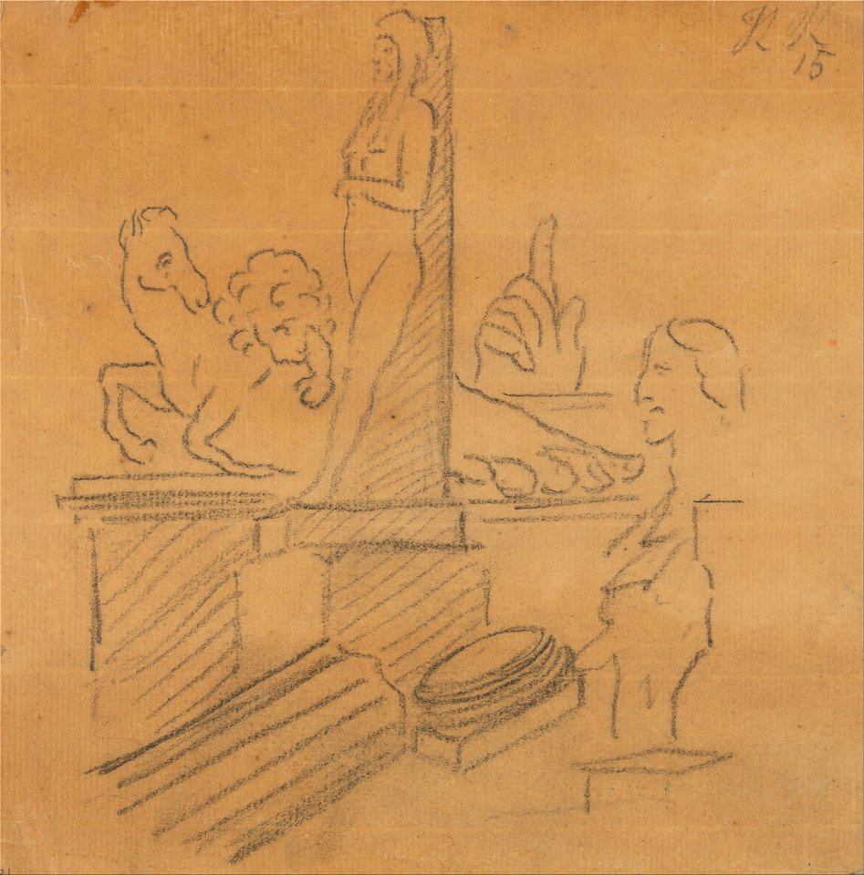 John Robert Cozens - Statues and Ruins - Google Art Project