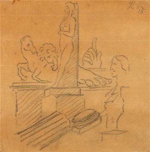 John Robert Cozens - Statues and Ruins - Google Art Project