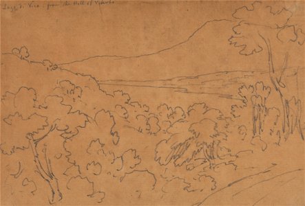 John Robert Cozens - Lago di Vico from the Hill of Viterbo - Google Art Project