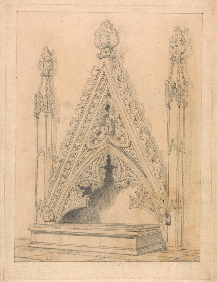 John Sell Cotman - A Monument in Raveningham Church, Norfolk - Google Art Project