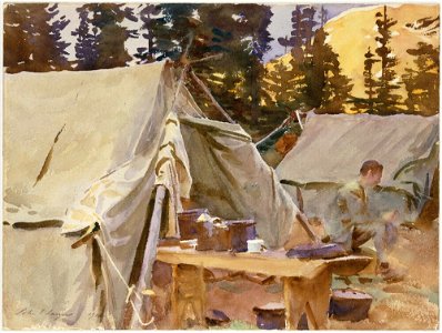 John Singer Sargent - Camp at Lake O'Hara - Inlån JSS 522-08 - Nationalmuseum