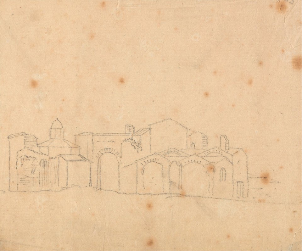 John Robert Cozens - Baths of Diocletian - Google Art Project