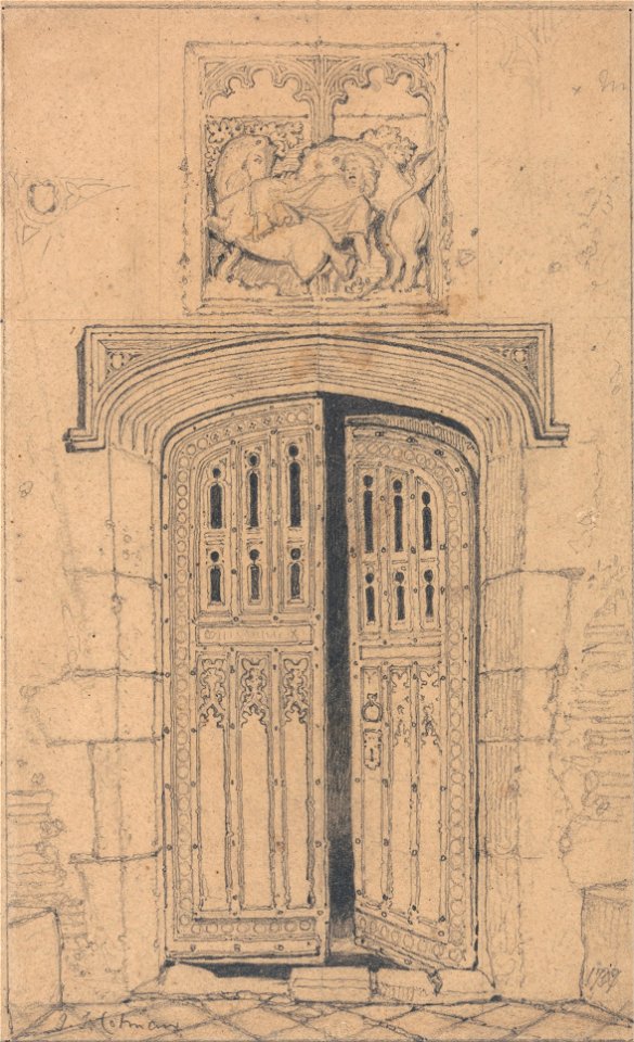 John Sell Cotman - South Door, Arminghall Hall, Norfolk - Google Art Project