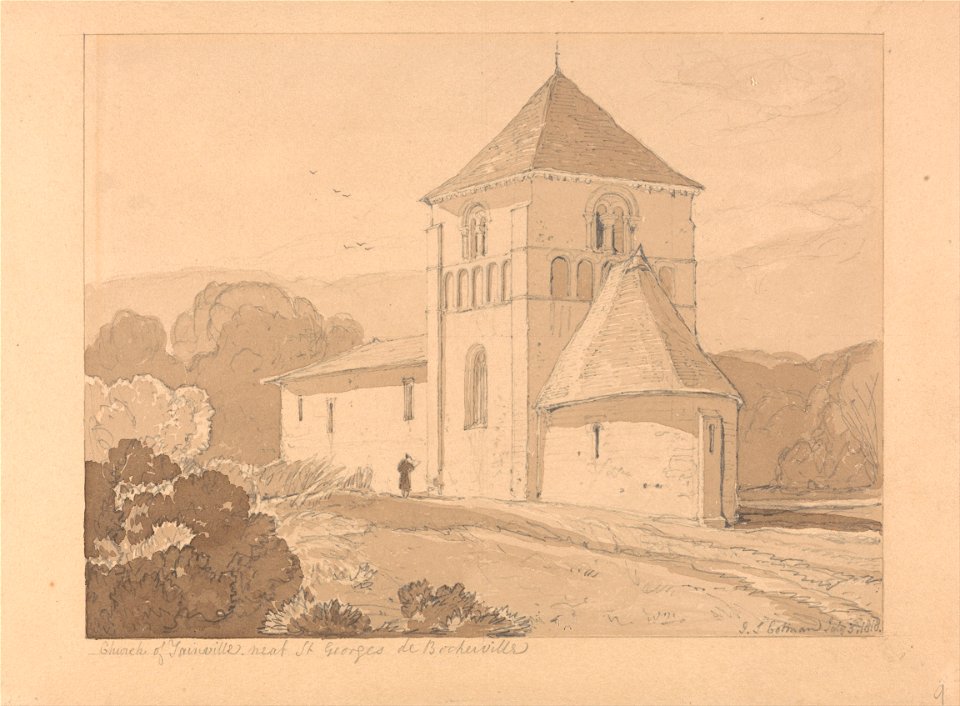 John Sell Cotman - Church of Yainville, near Saint Georges de Bocherville, Normandy - Google Art Project