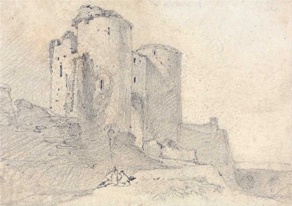 John Sell Cotman - Beeston Castle, Cheshire- Entrance to the Castle - Google Art Project