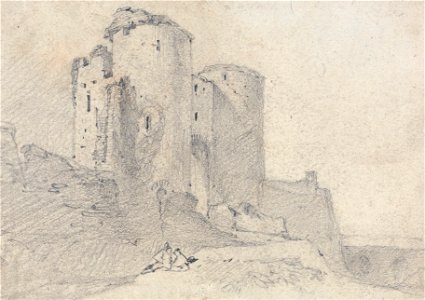 John Sell Cotman - Beeston Castle, Cheshire- Entrance to the Castle - Google Art Project