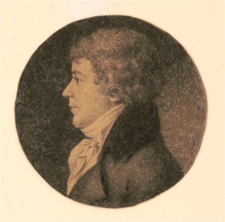 John Simon Chaudron, head-and-shoulders portrait, left profile LCCN2007676992
