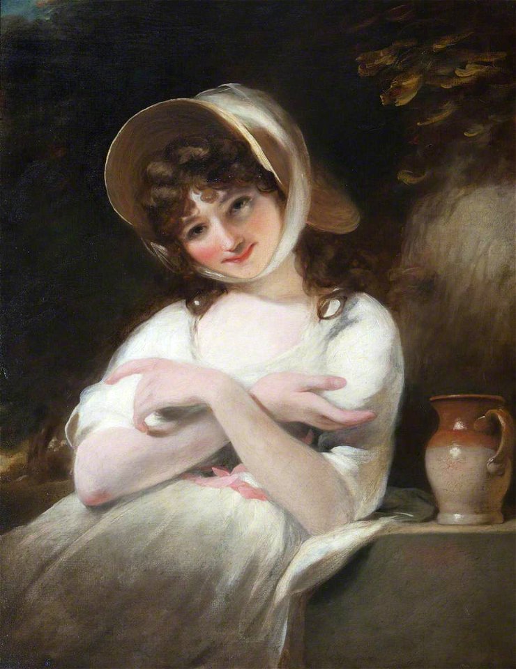 John Russell (1745-1806) (attributed to) - Portrait of an Unknown Girl in a White Dress - 800825 - National Trust
