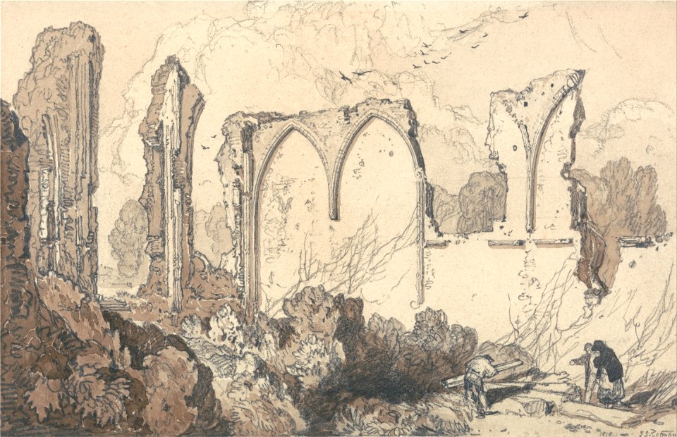 John Sell Cotman - Ruin behind the Free School, Thetford, Suffolk - Google Art Project