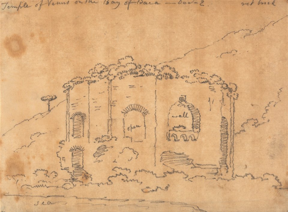 John Robert Cozens - The Temple of Venus on the Bay of Baia, December 2 - Google Art Project