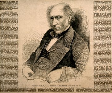 John Phillips. Wood engraving by (J. B.), 1865, after Guggen Wellcome V0004645