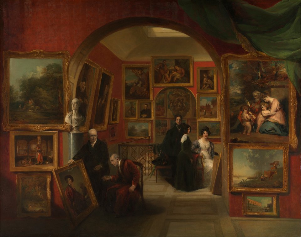 John Scarlett Davis - The Interior of the British Institution Gallery - Google Art Project