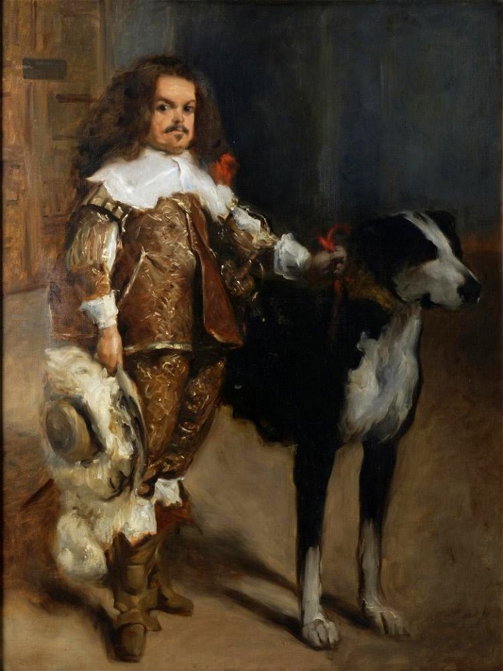 John Singer Sargent - Copy after the so-called Don Antonio, Dwarf with a Dog - A1960 - Hispanic Society of America