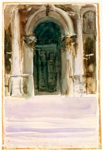John Singer Sargent - Green Door, Santa Maria della Salute - Inlån JSS 522-04 - Nationalmuseum