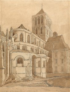 John Sell Cotman - Abbey Church at Fecamp, Normandy - Google Art Project