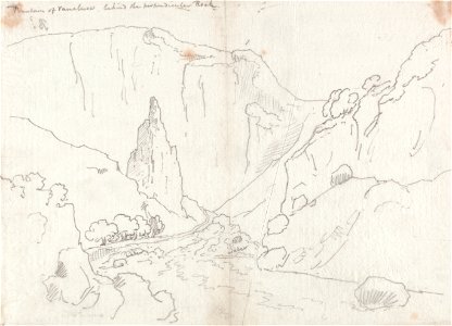 John Robert Cozens - Fountain of Vaucluse, behind the Perpendicular Rock - Google Art Project