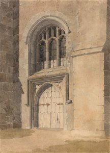 John Sell Cotman - Doorway and Window of a Church - Google Art Project