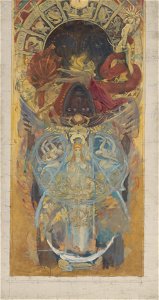 John Singer Sargent - Study for the Boston Public Library Murals, Design for an Archway - 1937.4202 - Yale University Art Gallery